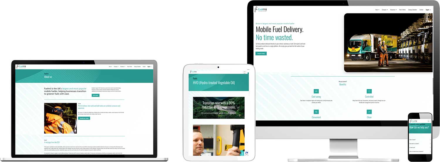 Website design and development showing all devices