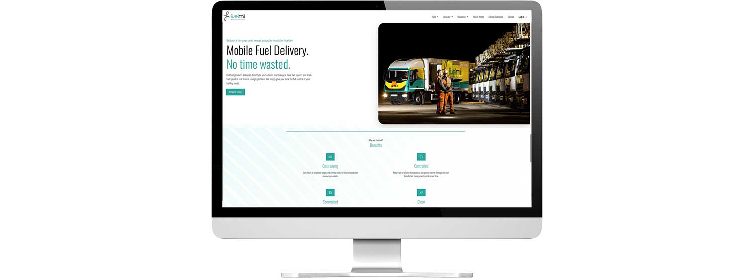 Website design and development showing desktop view