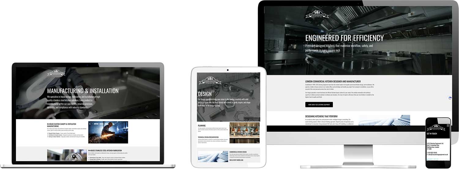 Website design and development showing all devices